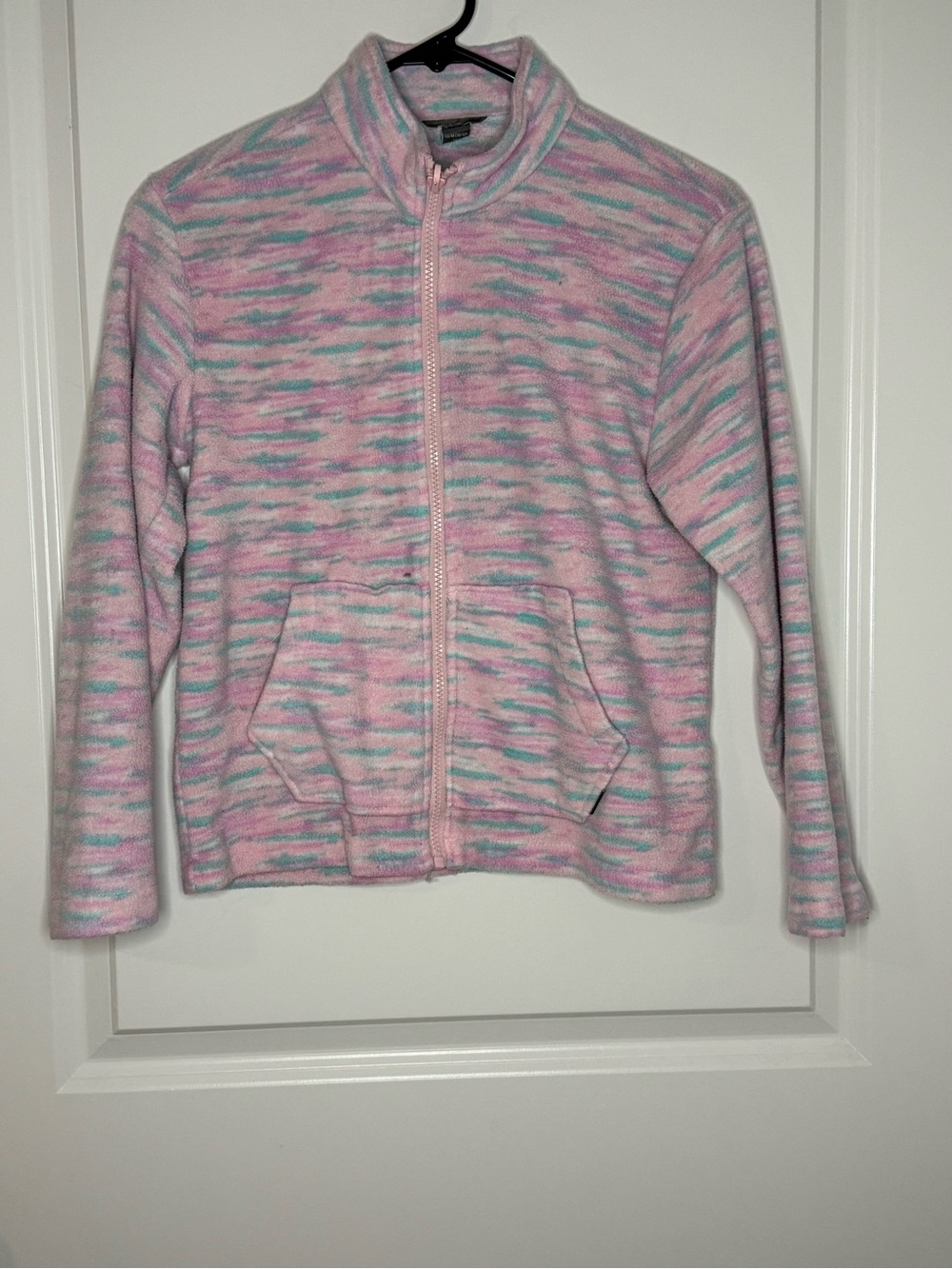 Eddie Bauer Pink Multi-Color Girls' Full-Zip Fleece Jacket